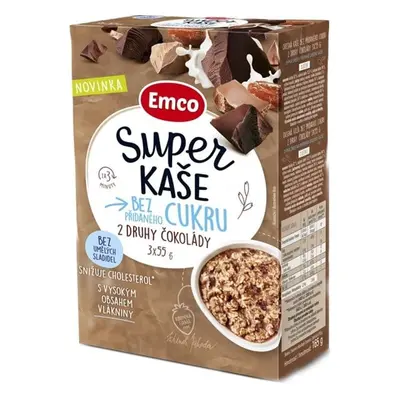 Emco Super kaše 2 druhy čokolády 3×55 g