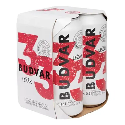 Budvar 33 Světlý ležák 4×0,5 l