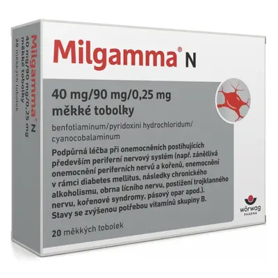 MILGAMMA N 40MG/90MG/0,25MG Měkká tobolka 20