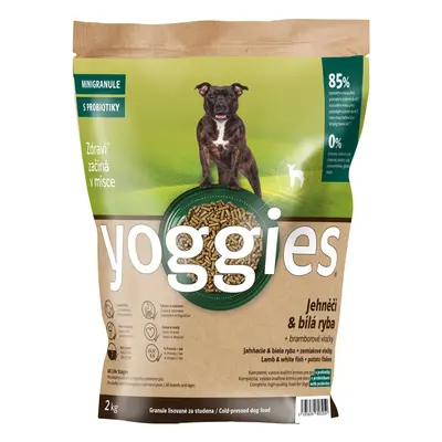 Yoggies Jehněčí a bílá ryba – minigranule s laktobacily pro psy