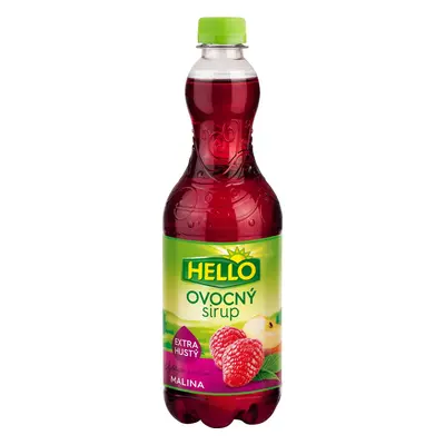 Hello extra hustý ovocný sirup malina