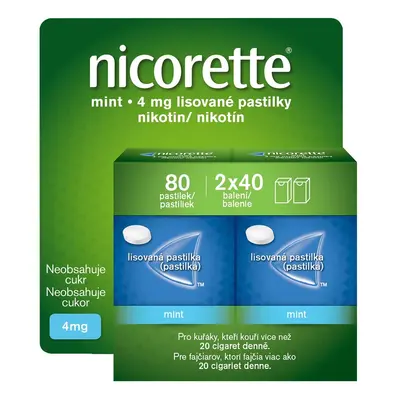 NICORETTE MINT 4MG lisovaná pastilka 2X40