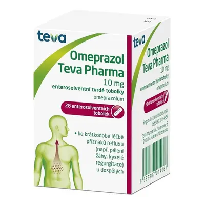 OMEPRAZOL TEVA PHARMA 10MG Enterosolventní tvrdá tobolka 28