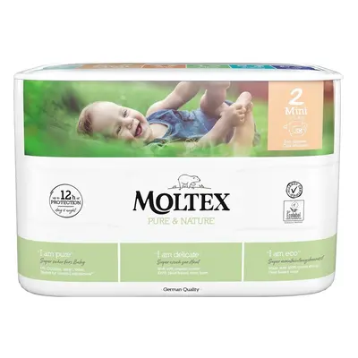 Moltex Pure & Nature EKO Jednorázové dětské plenky mini 3–6 kg (velikost 2)