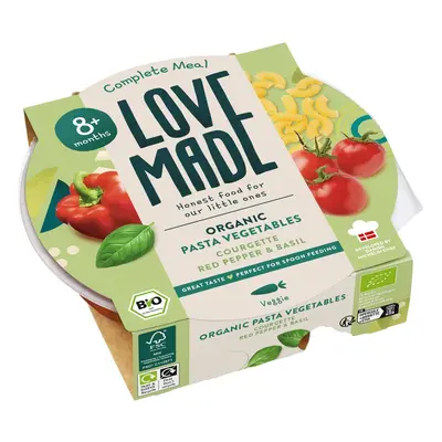 LoveMade BIO Těstoviny se zeleninovým ragú pro děti od 8. měsíce