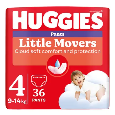 Huggies® Little Movers Pants plenkové kalhotky 4 (9–14 kg)