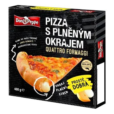 Don Peppe Quattro formaggi pizza s plněným okrajem