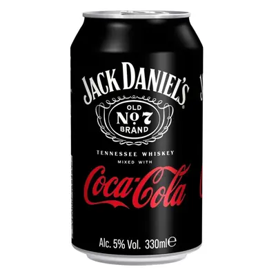 Jack Daniel's Tennessee Whiskey a Coca-Cola alkoholický míchaný nápoj plech