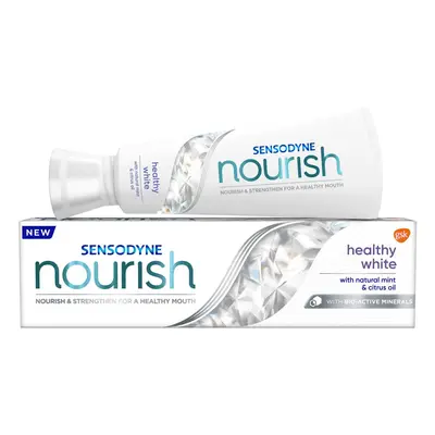 Sensodyne Nourish Healthy White zubní pasta pro citlivé zuby s esenciálními oleji