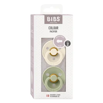 Bibs Colour dudlíky z přírodního kaučuku 6–18 měsíců, Sage / Ivory