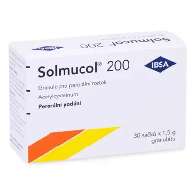 SOLMUCOL 200MG Granule pro perorální roztok v sáčku 30