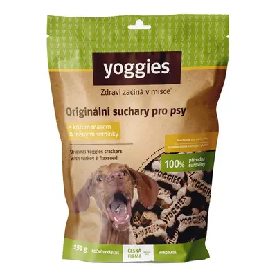 Yoggies Originální suchary pro psy s krůtím masem & lněnými semínky