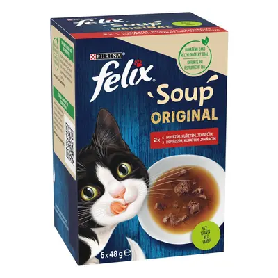 Felix Soup Lahodný výběr polévka pro kočky 6×48 g