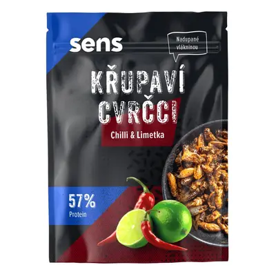 SENS Křupaví pražení cvrčci chilli & limetka