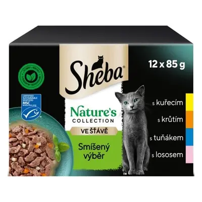 Sheba Nature's Collection smíšený výběr ve šťávě kapsičky pro dospělé kočky 12×85 g