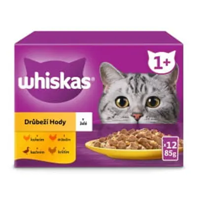 Whiskas Kapsičky drůbeží výběr v želé pro kočky 12×85 g