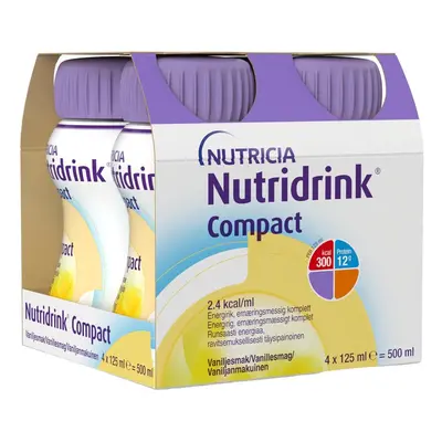 NUTRIDRINK COMPACT S PŘÍCHUTÍ VANILKOVOU perorální roztok 4X125ML