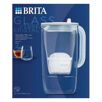 Brita Skleněná konvice světle modrá 2,5 l