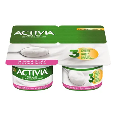 Activia Probiotický jogurt bílý slazený 4×120 g