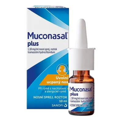 MUCONASAL PLUS 1,18MG/ML Nosní sprej, roztok 1X10ML