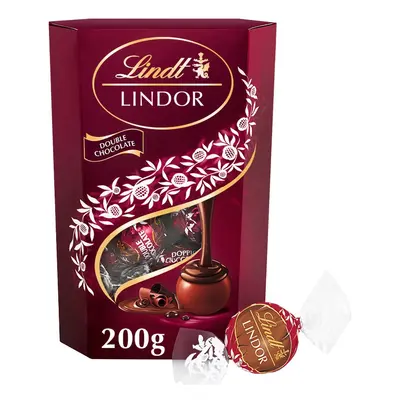 Lindt LINDOR bonboniéra čokoládové pralinky Double Chocolate