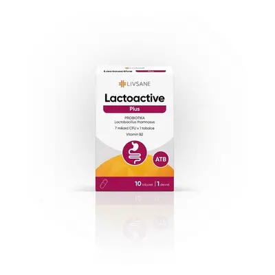 LIVSANE Lactoactive Plus PROBIOTIKA vit. B2 tob.10