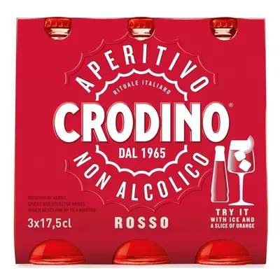 Crodino Rosso nealkoholický aperitiv 3 × 0,175 l 0% obj.