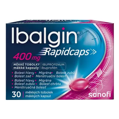 IBALGIN RAPIDCAPS 400MG Měkká tobolka 30