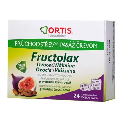 Fructolax Ovoce&Vláknina žvýkací kostky 24ks