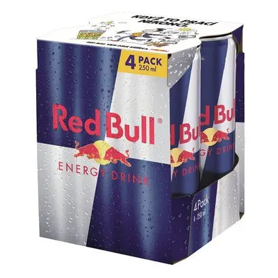 Red Bull Energy drink Pack 4x250ml plech