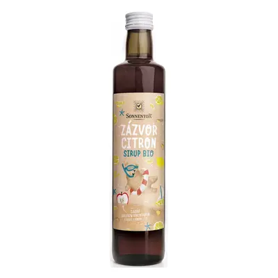 Sonnentor BIO sirup zázvor a citron sklo