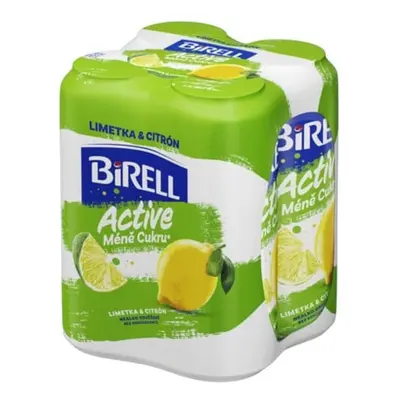 Birell Active Limetka a citron méně cukru 4×0,5 l plech