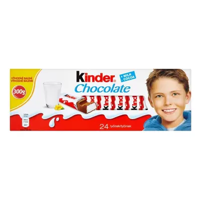 Kinder Chocolate tyčinky z mléčné čokolády s mléčnou náplní