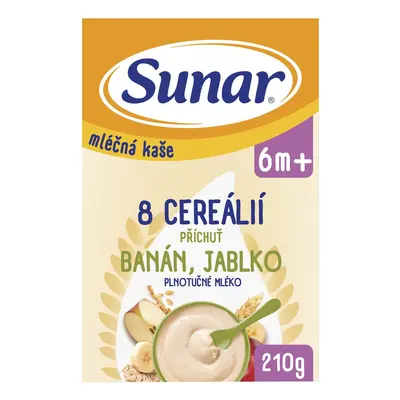 Sunar Mléčná kaše s 8 cereáliemi banán, jablko