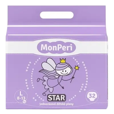 MonPeri EKO Star jednorázové dětské pleny L (8–13 kg)