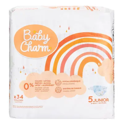 Baby Charm Jednorázové plenky super dry flex 5 junior (11–16 kg)