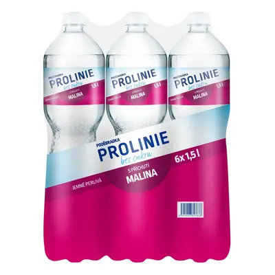 Poděbradka Prolinie Jemně perlivá malina bez cukru 6×1,5 l