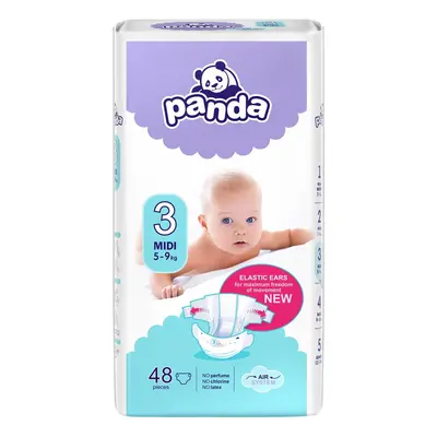 Panda Jednorázové plenky midi 5–9 kg (velikost 3) 48 ks