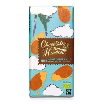 Chocolates From Heaven BIO Mléčná čokoláda s karamelizovanými mandlemi a mořskou solí 37%