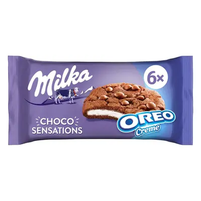 Milka Oreo Cookie Sensations kakaové sušenky s vanilkovou náplní