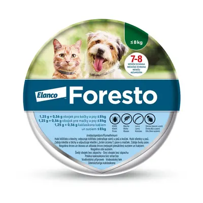 Foresto 1.25g+0.56g obojek kočky+psy do 8kg 38cm