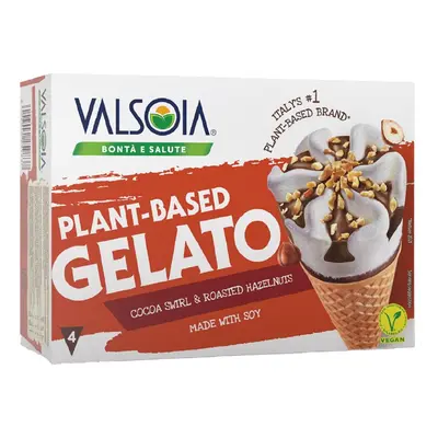 Valsoia Plant-based zmrzlinové kornouty multipack (4×120 ml)