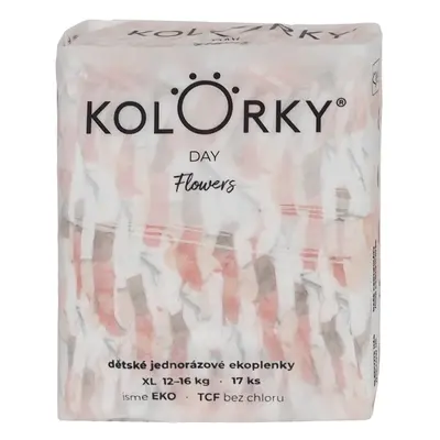 Kolorky EKO Jednorázové plenky day XL květy (12–16 kg) 17 ks