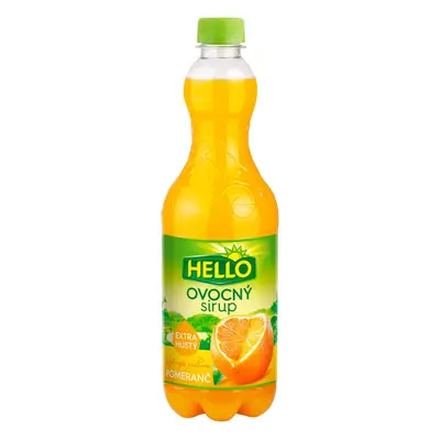 Hello extra hustý ovocný sirup pomeranč