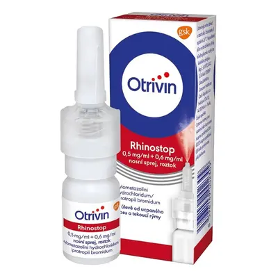 OTRIVIN RHINOSTOP 0,5MG/ML+0,6MG/ML Nosní sprej, roztok 1X10ML+PUMPA