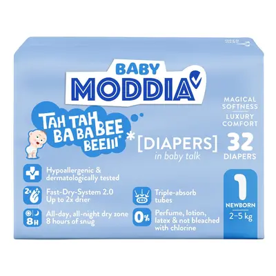 Moddia BABY Jednorázové plenky 1 Newborn (2–5 kg)