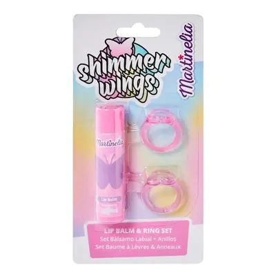 Martinelia Shimmer Wings sada balzámu na rty a dvou prstýnků