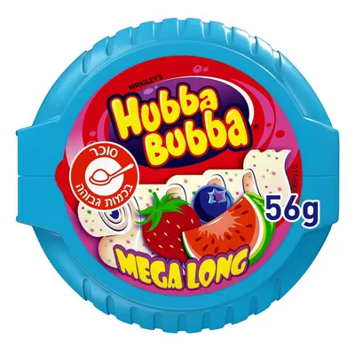 Hubba Bubba Mega Long Žvýkačky s jahodovu, borůvkovou a melounovou příchutí