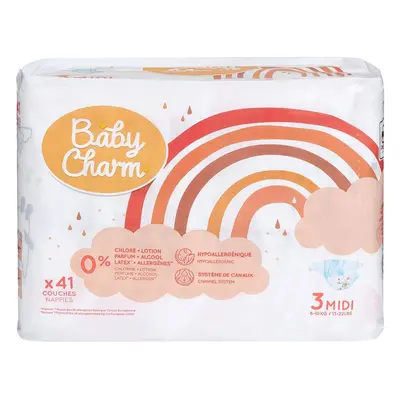 Baby Charm Jednorázové plenky super dry flex 3 midi (6–10 kg)