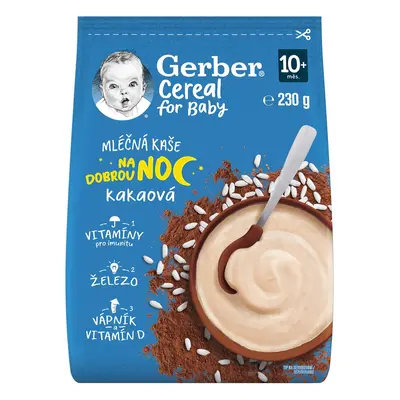 Gerber Cereal Mléčná kaše kakaová Dobrou noc